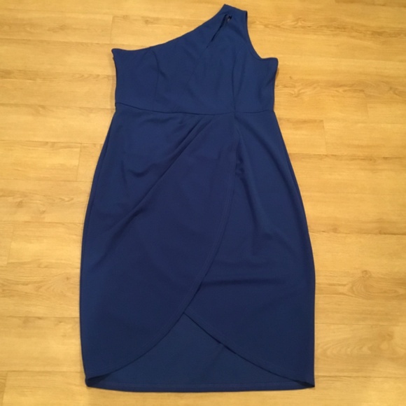 Women's One Shoulder Cutout Ruched Bodycon Cocktail Party Dress - Picture 5 of 7